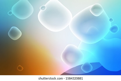 Light Blue, Yellow vector pattern with lamp shapes. Colorful illustration in abstract memphis style with gradient. The elegant pattern for brand book.