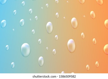 Light Blue, Yellow vector pattern with spheres. Blurred bubbles on abstract background with colorful gradient. Completely new template for your brand book.