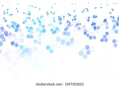 Light Blue, Yellow vector pattern with spheres. Modern abstract illustration with colorful water drops. Design for your business advert.