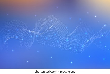 Light Blue, Yellow vector pattern with spheres. Blurred bubbles on abstract background with colorful gradient. New design for ad, poster, banner of your website.