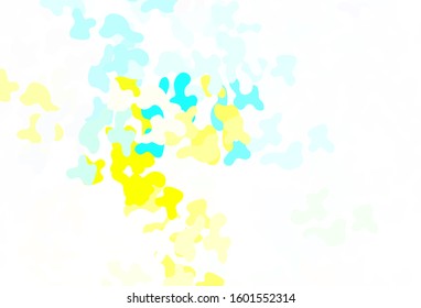 Light Blue, Yellow vector pattern with random forms. Modern abstract illustration with colorful random forms. Elegant design for wallpapers.
