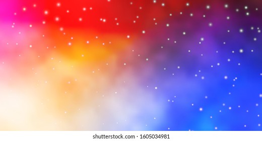 Light Blue, Yellow vector pattern with abstract stars. Colorful illustration in abstract style with gradient stars. Theme for cell phones.