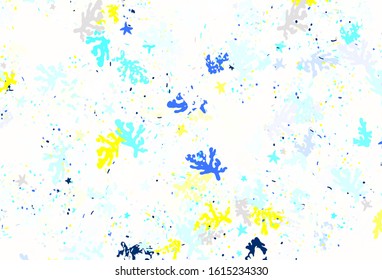 Light Blue, Yellow vector pattern with random forms. Simple colorful illustration with abstract gradient shapes. Simple design for your web site.