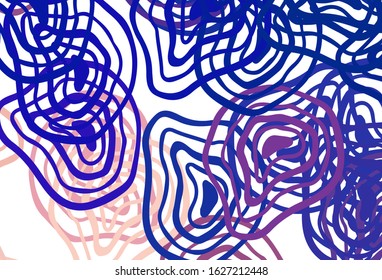 Light Blue, Yellow vector pattern with bent lines. Brand new colorful illustration in simple style. Abstract style for your business design.