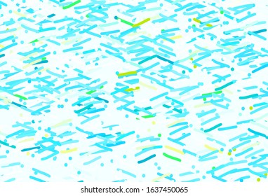 Light Blue, Yellow vector pattern with sharp lines. Shining colored illustration with sharp stripes. Best design for your ad, poster, banner.