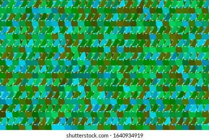 Light Blue, Yellow vector pattern with colored spheres. Geometric sample of repeating circles on white background in halftone style.
