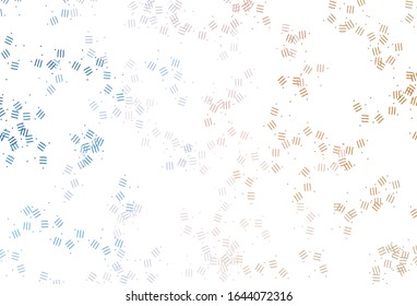 Light Blue, Yellow vector pattern with sharp lines, dots. Colorful shining illustration with lines on abstract template. Pattern for ad, booklets, leaflets.