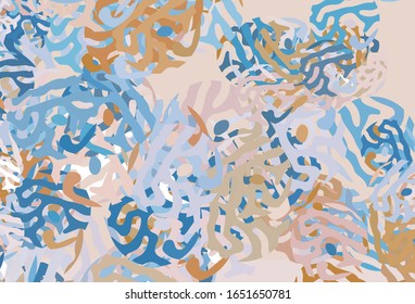 Light Blue, Yellow vector pattern with random forms. Modern abstract illustration with colorful random forms. Best smart design for your business.