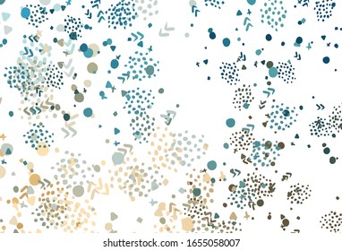 Light Blue, Yellow vector pattern with random forms. Simple colorful illustration with abstract gradient shapes. Best smart design for your business.
