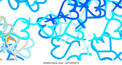 Light Blue, Yellow vector pattern with feminism elements. Colorful illustration with gradient feminism shapes. Design for International Women’s Day.