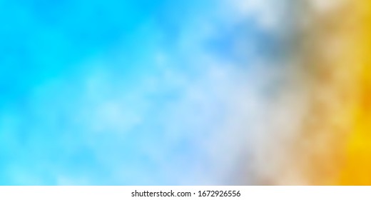 Light Blue, Yellow vector pattern with clouds. Illustration in abstract style with gradient clouds. Template for landing pages.