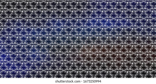Light Blue, Yellow vector pattern with curves. Illustration in halftone style with gradient curves. Template for your UI design.