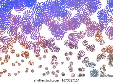 Light Blue, Yellow vector pattern with random forms. Illustration with colorful gradient shapes in abstract style. Modern design for your business card.