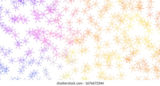 Light Blue, Yellow vector pattern with wry lines. Colorful illustration, which consists of curves. Design for your business promotion.