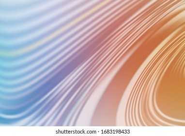 Light Blue, Yellow vector pattern with lines. Creative illustration in halftone style with gradient. Colorful wave pattern for your design.