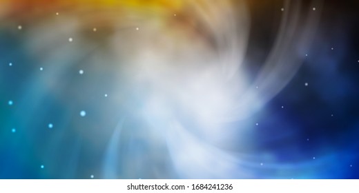 Light Blue, Yellow vector pattern with abstract stars. Modern geometric abstract illustration with stars. Theme for cell phones.