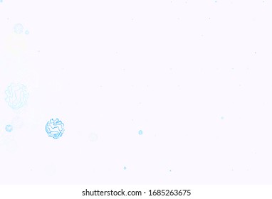 Light Blue, Yellow vector pattern with spheres, lines. Beautiful colorful illustration with circles, lines. Pattern for beautiful websites.