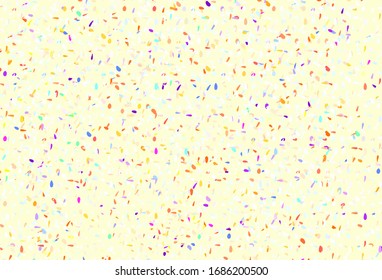 Light Blue, Yellow vector pattern with spheres. Glitter abstract illustration with blurred drops of rain. Design for poster, banner of websites.