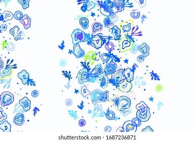Light Blue, Yellow vector pattern with random forms. Modern abstract illustration with colorful random forms. Background for a cell phone.