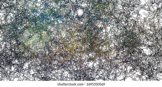 Light Blue, Yellow vector pattern with lines. Colorful illustration in circular style with lines. Template for your UI design.
