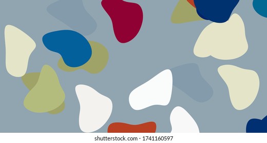 Light blue, yellow vector pattern with abstract shapes. Illustration with colorful shapes in abstract style. Simple illustration for your web site.