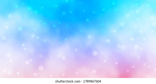 Light Blue, Yellow vector pattern with abstract stars. Shining colorful illustration with small and big stars. Pattern for wrapping gifts.