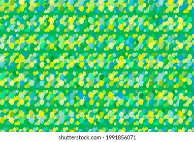 Light Blue, Yellow vector pattern with bubble shapes. Shining illustration, which consist of blurred lines, circles. New composition for your brand book.