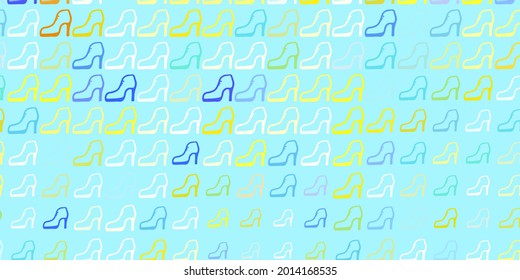 Light blue, yellow vector pattern with feminism elements. Colorful feminism symbols with a gradient in modern style. Design for International Women’s Day.