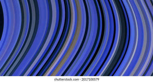Light Blue, Yellow vector pattern with curves. Abstract illustration with gradient bows. Pattern for commercials, ads.