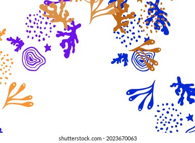 Light Blue, Yellow vector pattern with random forms. Illustration with colorful gradient shapes in abstract style. Best smart design for your business.