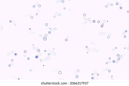 Bleu clair, motif vectoriel Jaune avec sphères. Décoration flou dans le style abstrait avec des bulles. Concevez pour votre annonce professionnelle.