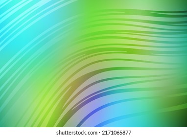 Light Blue, Yellow vector pattern with wry lines. Colorful gradient illustration in simple style with lines. Texture for booklets, leaflets.