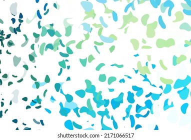 Light Blue, Yellow vector pattern with chaotic shapes. Illustration with colorful gradient shapes in abstract style. Background for a cell phone.