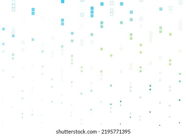 Light Blue, Yellow vector pattern with crystals, rectangles. Illustration with set of colorful rectangles. Background for cell phones.