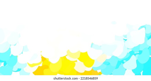 Light blue, yellow vector pattern with abstract shapes. Illustration with colorful shapes in abstract style. Smart design for your business.