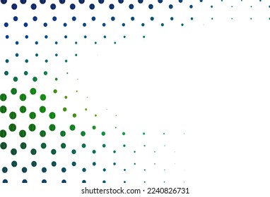 Light blue, yellow vector pattern with spheres. Beautiful colored illustration with blurred circles in nature style. Pattern of water, rain drops.