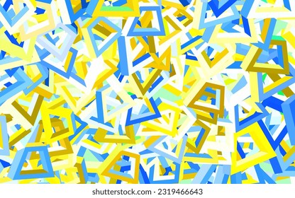 Light Blue, Yellow vector pattern with random forms. Colorful chaotic forms with gradient in modern style. Simple design for your web site.