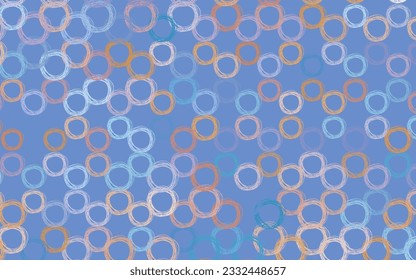 Light Blue, Yellow vector pattern with spheres. Blurred bubbles on abstract background with colorful gradient. Pattern for textures of wallpapers.