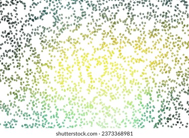 Light Blue, Yellow vector pattern with spheres. Beautiful colored illustration with blurred circles in nature style. Pattern of water, rain drops.