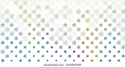 Light Blue, Yellow vector pattern with coronavirus elements. Abstract illustration with biological gradient shapes. Design for biohazard warning.