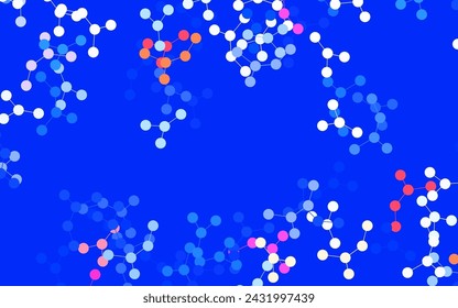 Light Blue, Yellow vector pattern with artificial intelligence network. Colorful design in simple style with AI links. Smart design for promotion of bid data.