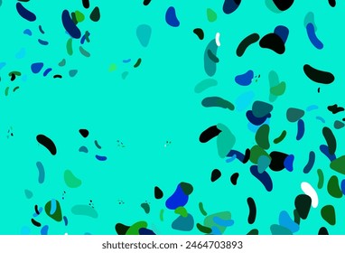 Light Blue, Yellow vector pattern with chaotic shapes. Decorative design in abstract style with random forms. Elegant design for wallpapers.