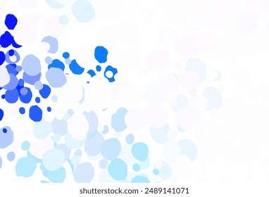 Light Blue, Yellow vector pattern with spheres. Illustration with set of shining colorful abstract circles. Design for your business advert.