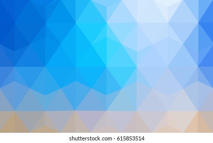 Light Blue, Yellow vector Pattern.  triangular template. Geometric sample. Repeating routine with triangle shapes. New texture for your design. Pattern can be used for background.