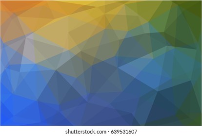 Light Blue, Yellow vector Pattern.  triangular template. Geometric sample. Repeating routine with triangle shapes. New texture for your design. Pattern can be used for background.