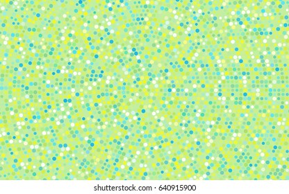 Light Blue, Yellow vector pattern with colored spheres. Geometric sample of repeating circles on white background in halftone style.