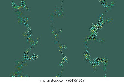 Light Blue, Yellow vector pattern with colored spheres. Geometric sample of repeating circles on white background in halftone style.