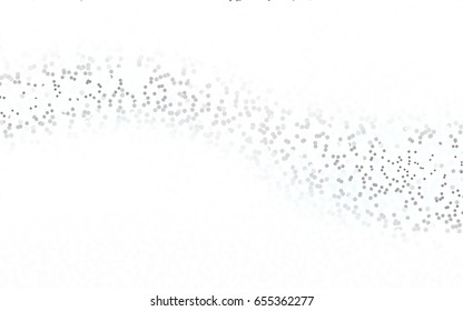 Light Blue, Yellow vector pattern with colored spheres. Geometric sample of repeating circles on white background in halftone style.