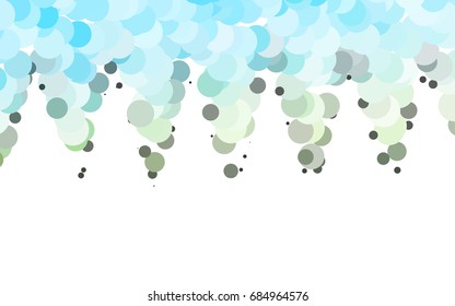 Light Blue, Yellow vector pattern with colored spheres. Geometric sample of repeating circles on white background in halftone style.