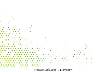 Light Blue, Yellow vector pattern with colored spheres. Geometric sample of repeating circles on white background in halftone style.